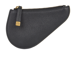 Dior Saddle Coin Pouch, Leather, Black, 3*